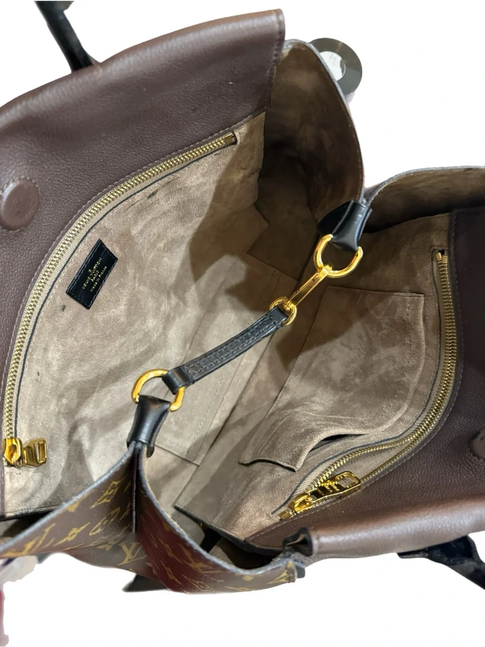 Louis Vuitton “W” Handbag | Chocolate Calfskin & Monogram Canvas | Authentic - Picture 8 of 13